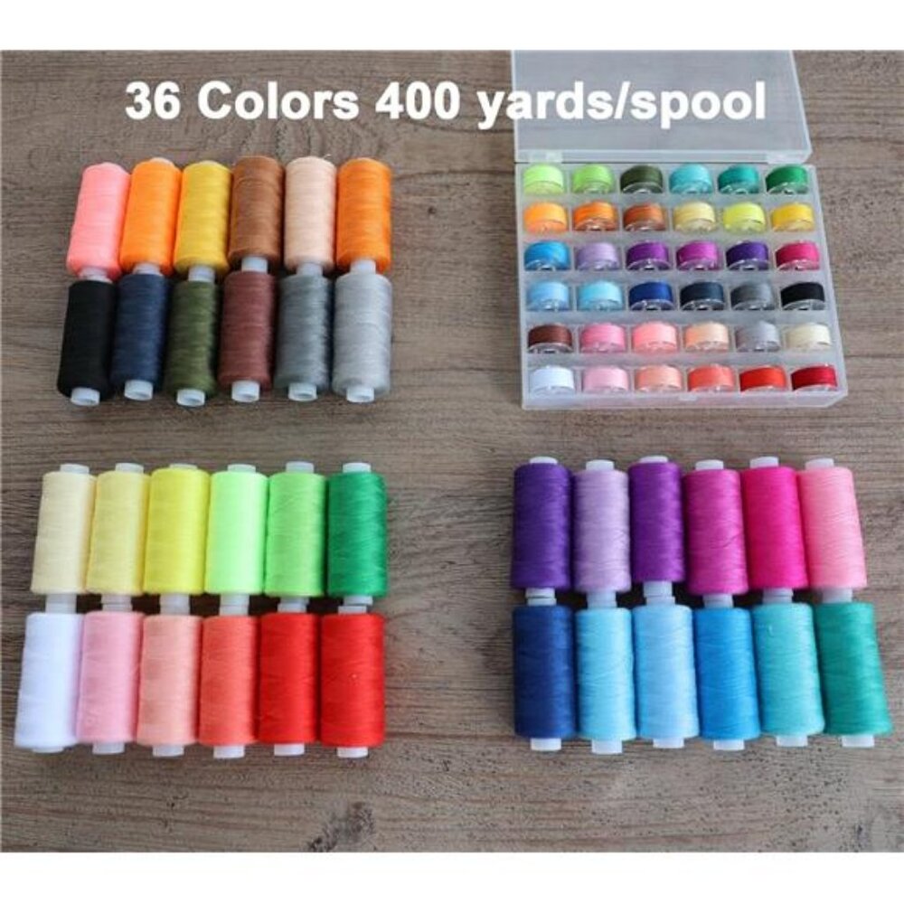 72 PCS Sewing Thread Assortment 36 Color Thread for Sewing Machine 36 Ribbons - Picture 3 of 8